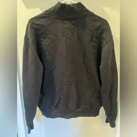 MATE the Label Organic Fleece Quarter Zip Sweatshirt - Medium - Black - NWOT - Picture 6 of 8